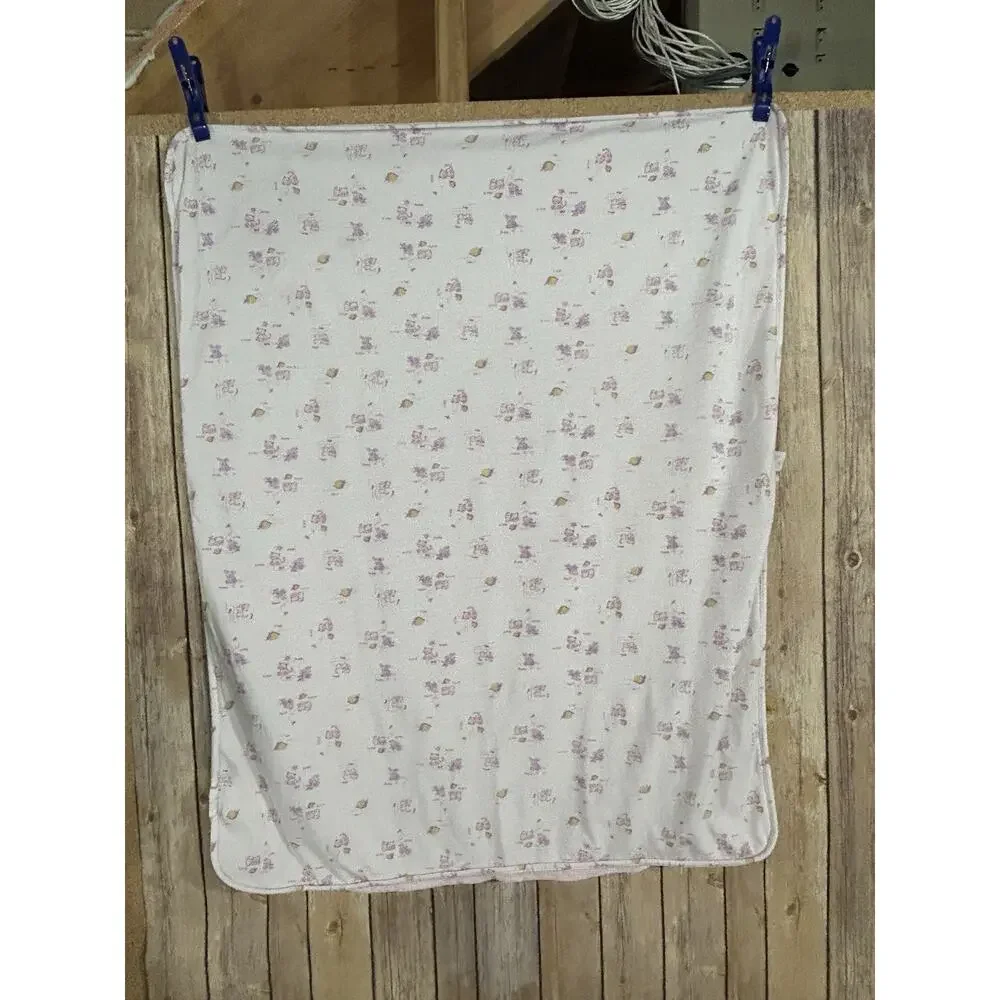 HW Carter & Sons “My Little Kitty” Puppy Snail Pink Baby Blanket